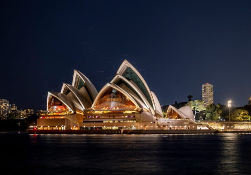 The iconic Sydney Opera House with its unique architecture in Australia